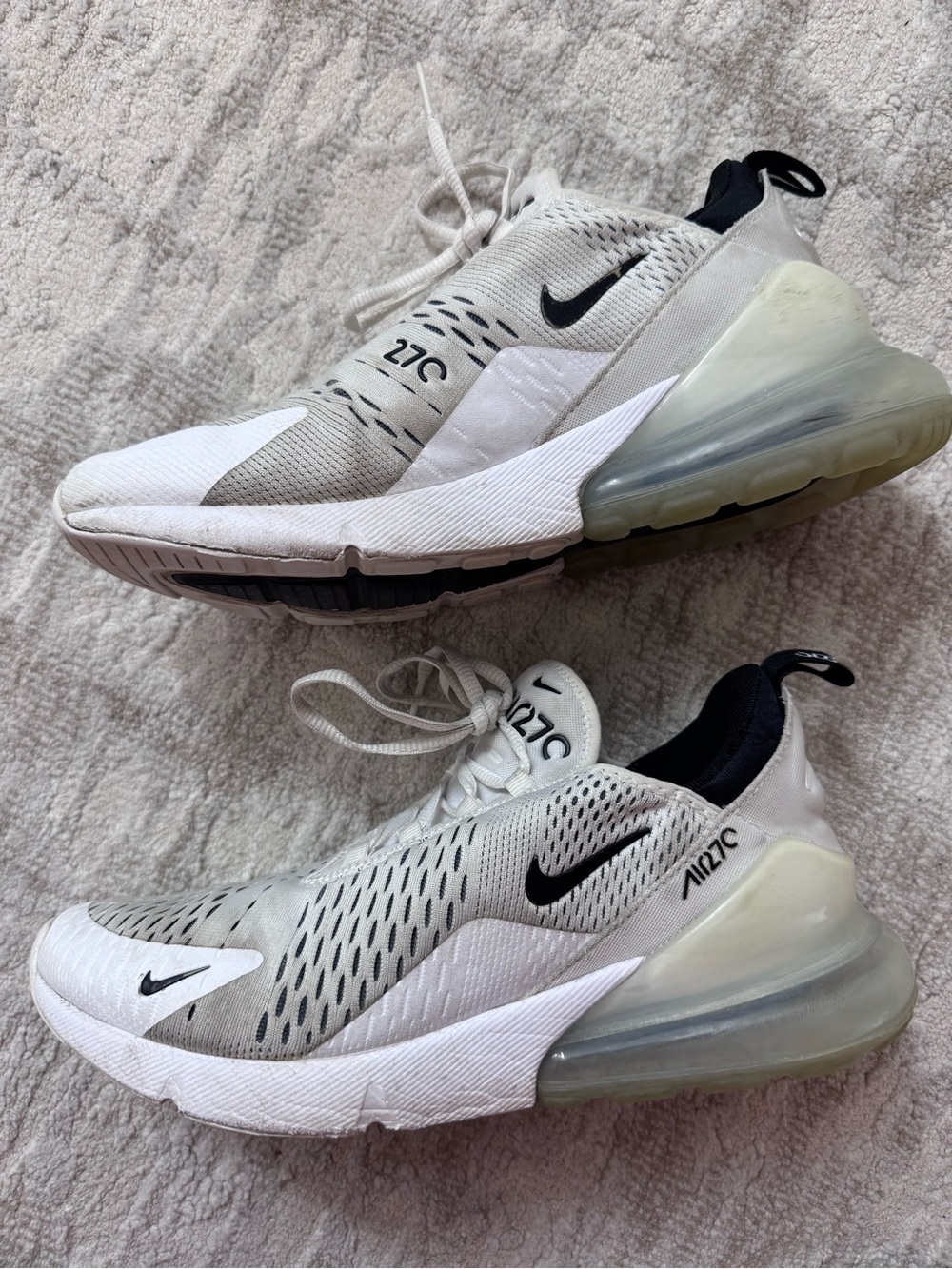 Nike' Air Max 270 White/Black Sneakers